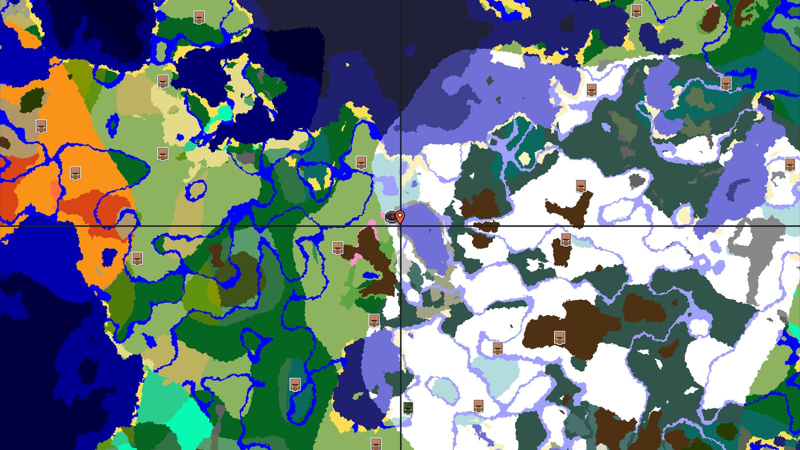 Ice Spikes Spawn with Nearby Cherry Grove and Ocean — Minecraft seed preview