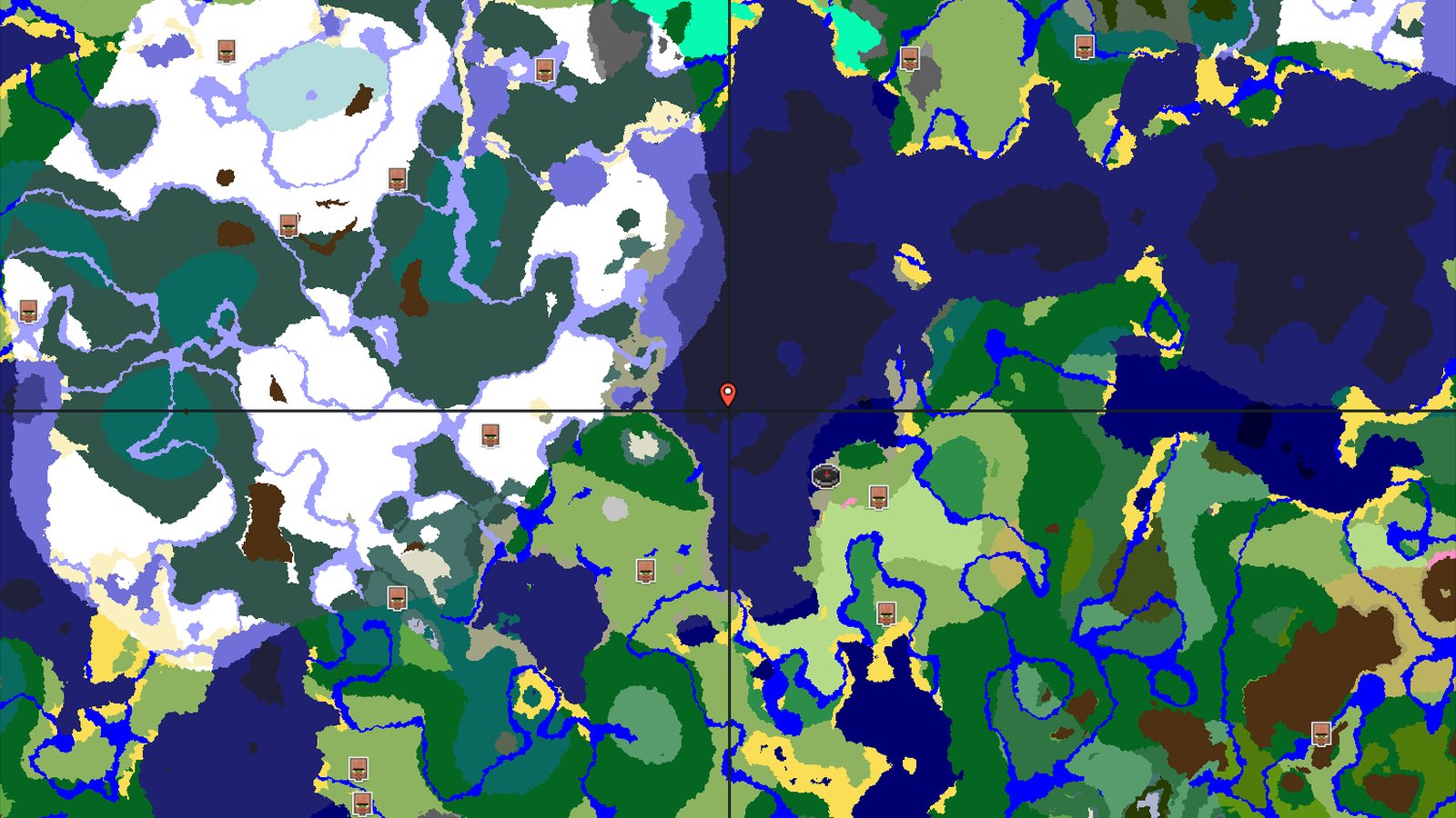 Ocean Sprawl and Distant Mountains — Minecraft seed preview