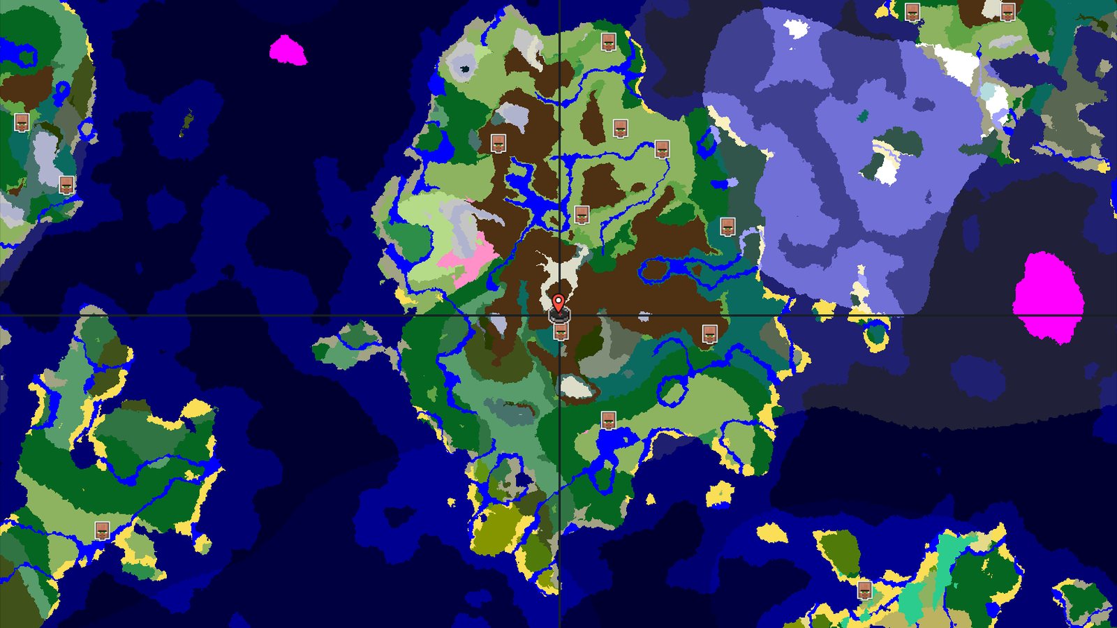 Towering Peaks and a Village Close to Spawn — Minecraft seed preview