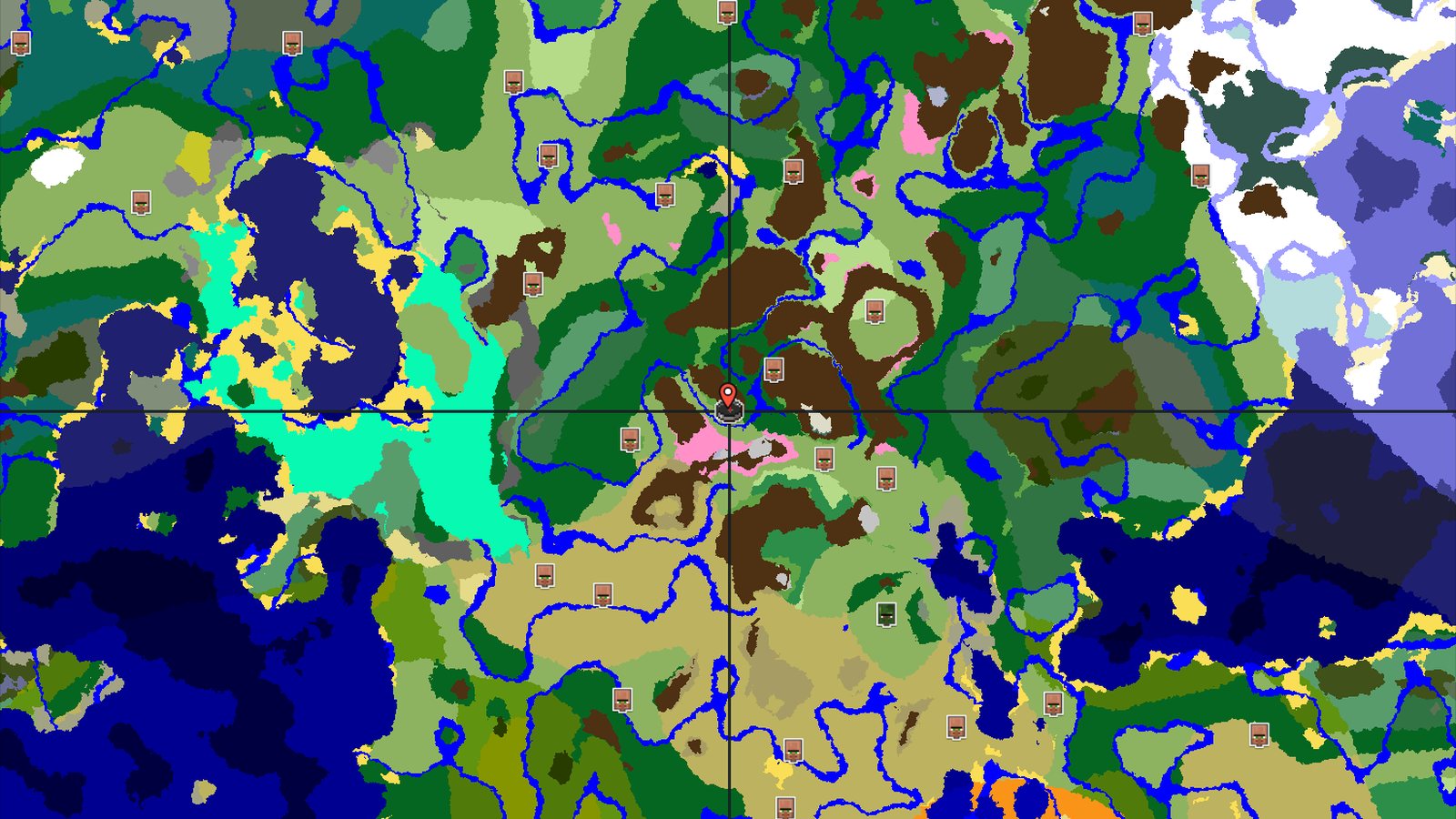 Cherry Grove and Snowy Slopes Near Spawn — Minecraft seed preview