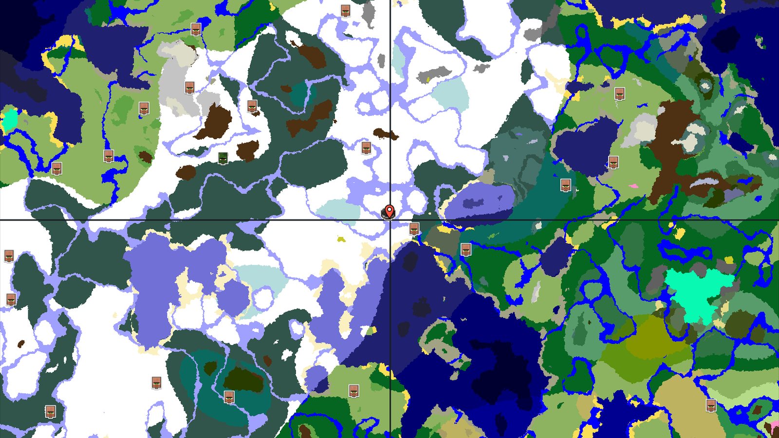 Snowy Plains Spawn with Nearby Ice Spikes — Minecraft seed preview
