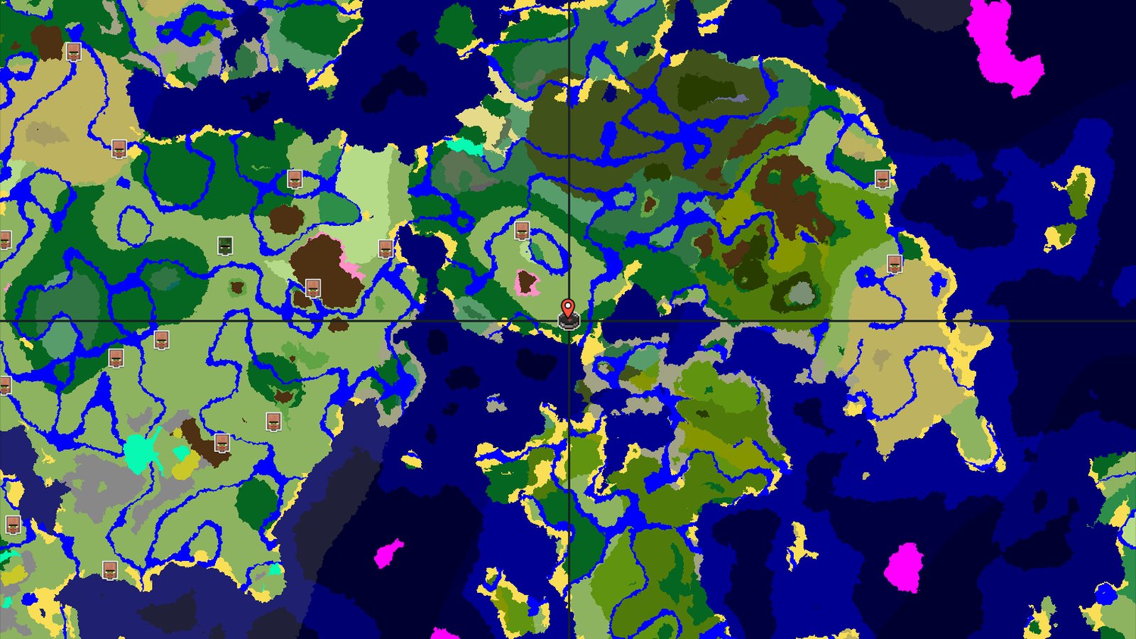 Cherry Grove and Trial Chambers near Forest Spawn — Minecraft seed preview