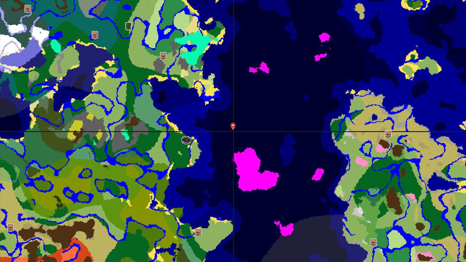Mushroom Fields and Close Structures — Minecraft seed preview