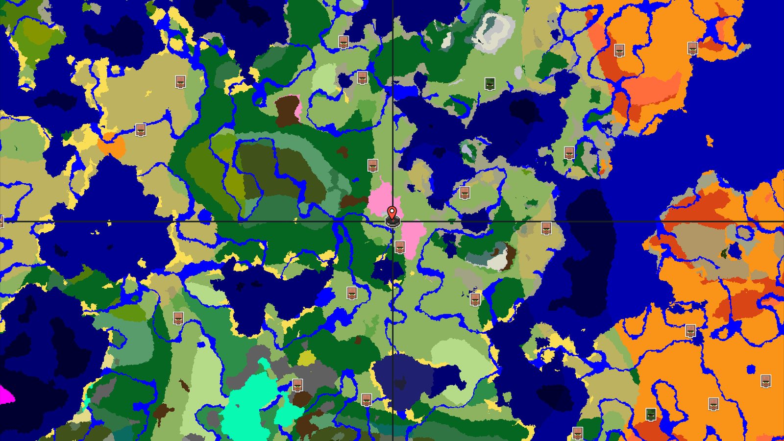 Cherry Grove and Snowy Slopes Near Spawn — Minecraft seed preview