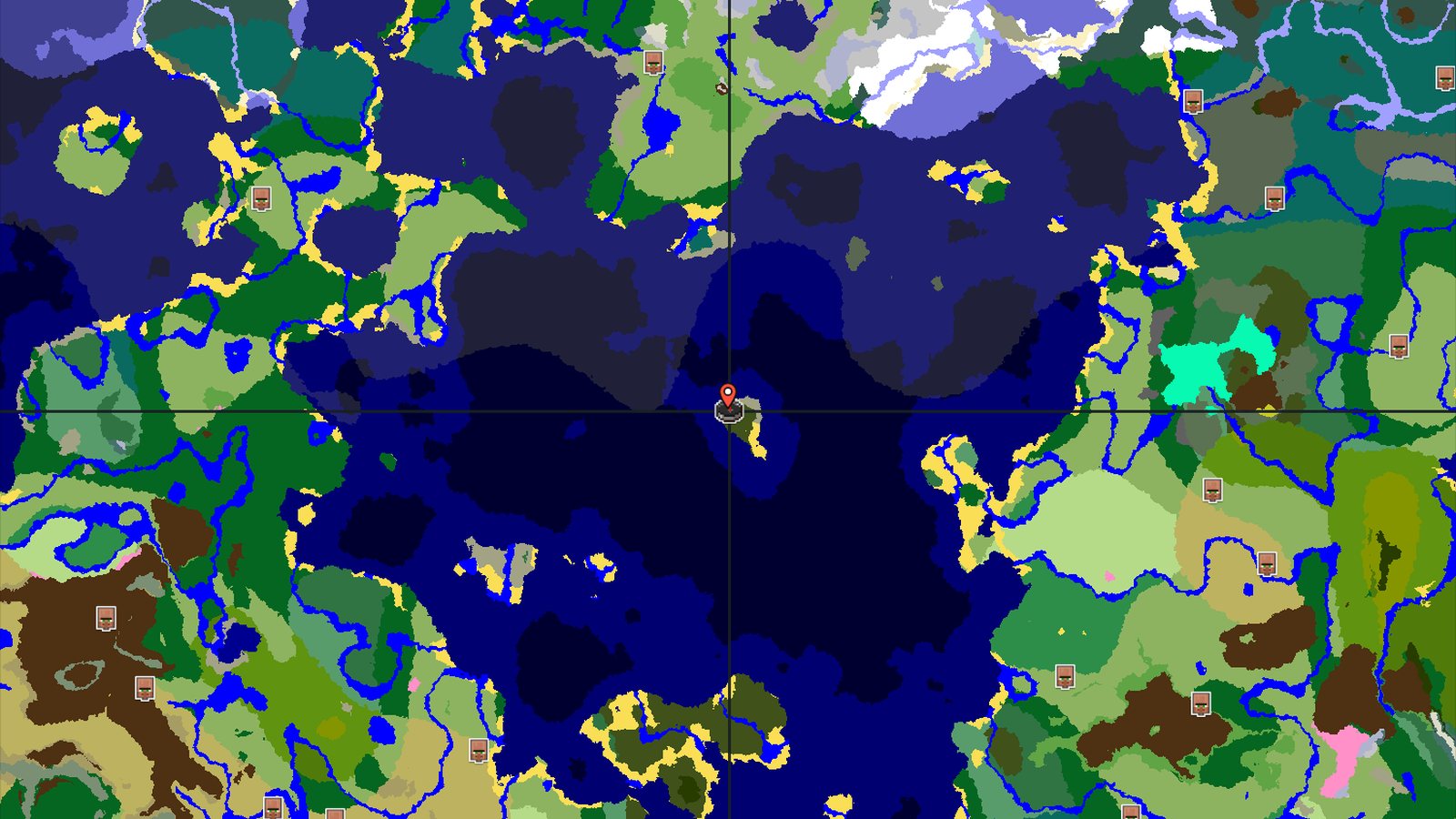 Island Spawn with Close Mineshaft and Woodland Mansion — Minecraft seed preview