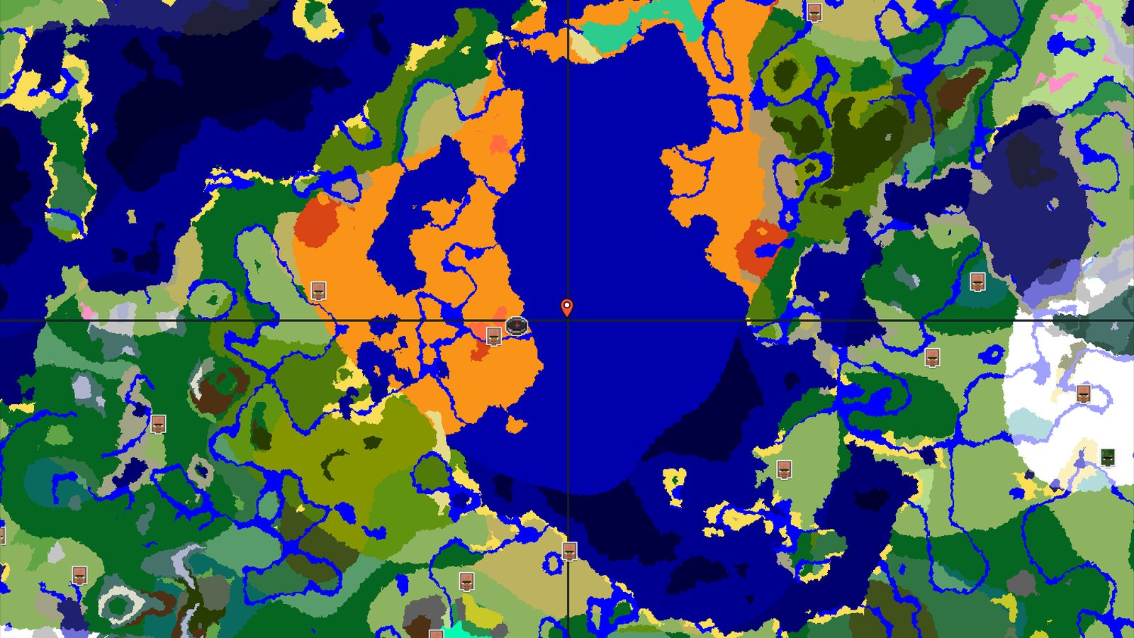 Eroded Badlands at Spawn, Close-By Village — Minecraft seed preview