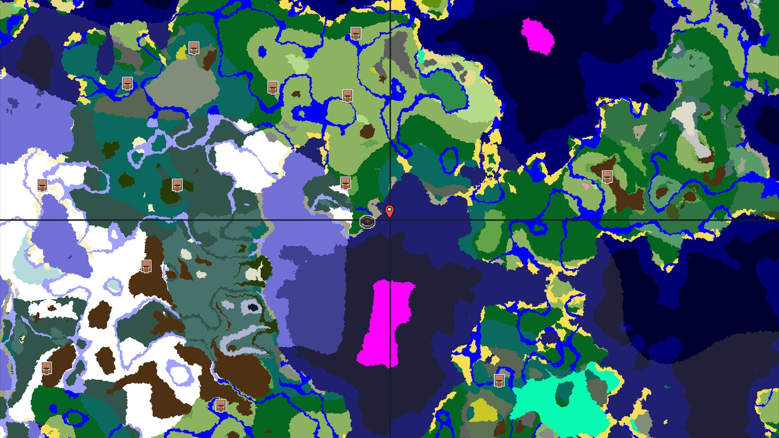 Frozen Ocean and Deep Cold Ocean Spawn — Minecraft seed preview