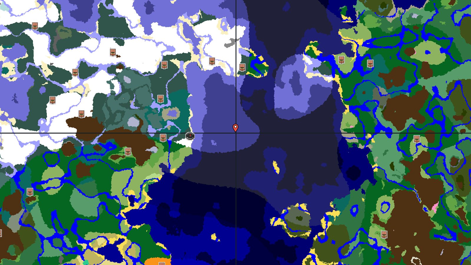Snowy Plains Spawn Beside Rapid Early Structures — Minecraft seed preview