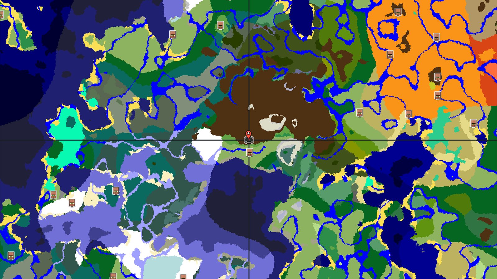 Spawn in Meadows with Jagged Peaks and a Village Nearby — Minecraft seed preview