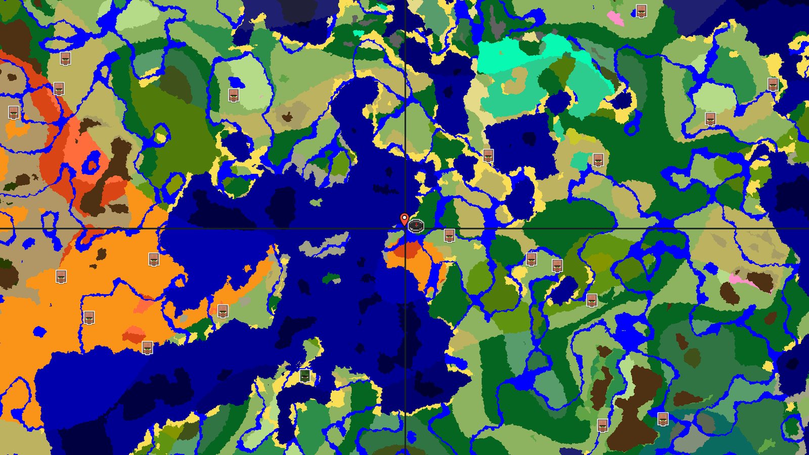 Forest Island with Nearby Badlands and Desert — Minecraft seed preview