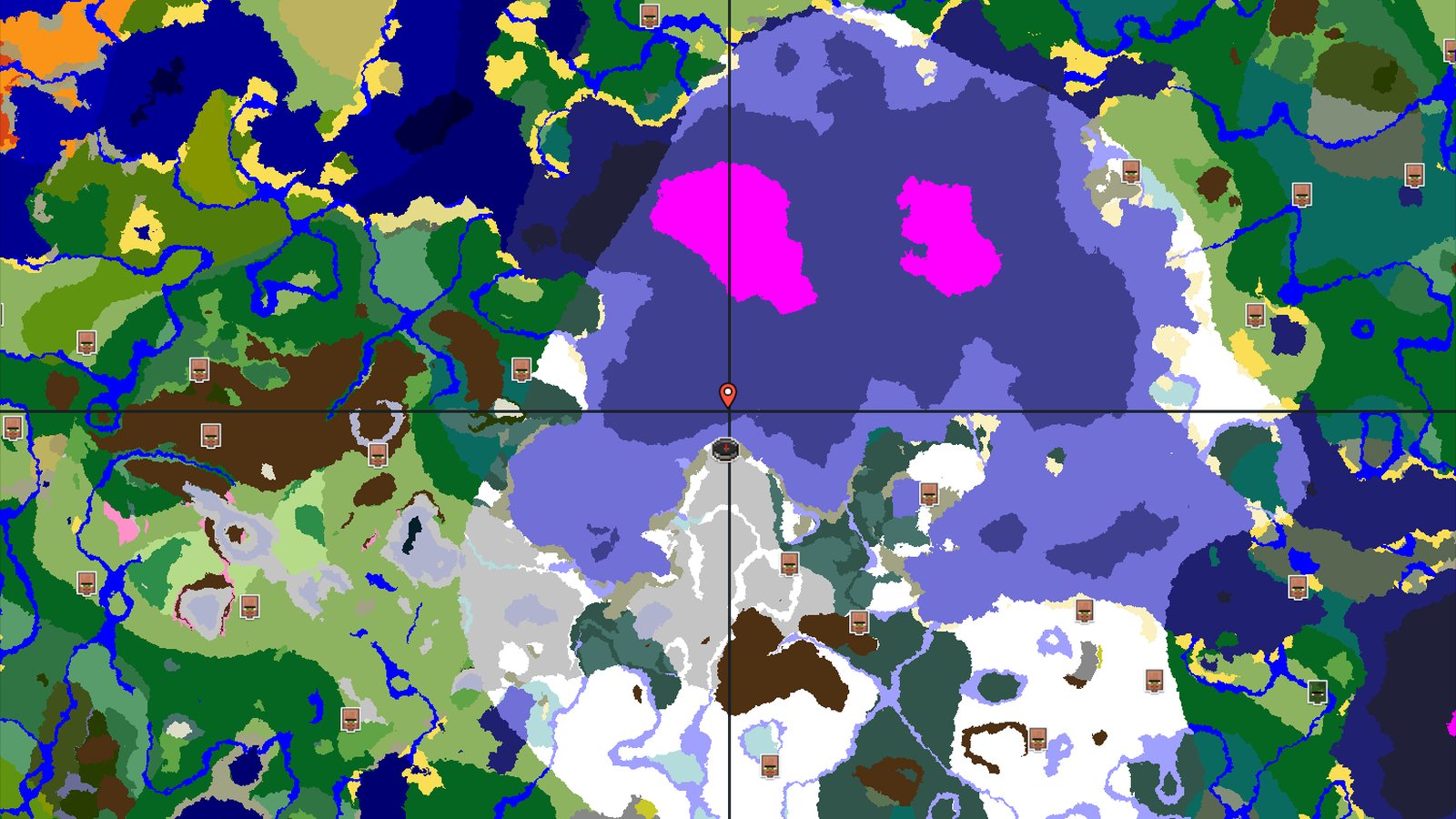 Spawn in a Snowy Plains, Reach a Mushroom Island Fast — Minecraft seed preview