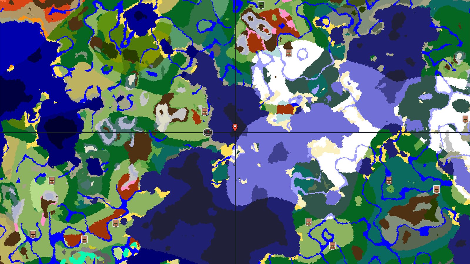 Dappled Forest and Frozen Ocean — Minecraft seed preview