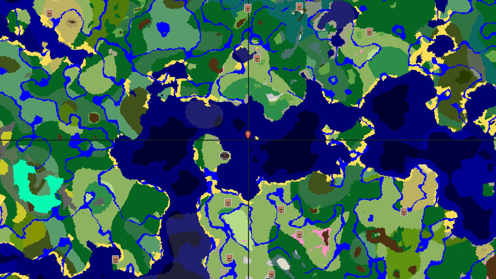 Plains Island with a Pillager Outpost — Minecraft seed preview