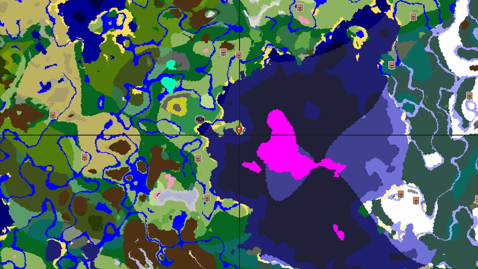 Flower Forest Spawn with Nearby Mushroom Fields — Minecraft seed preview