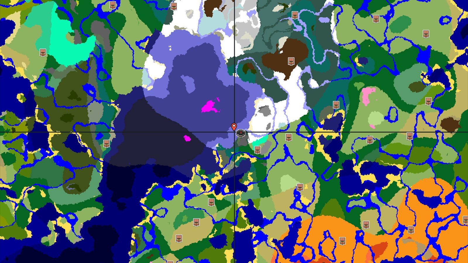 Spawn in a Snowy Taiga with Nearby Mushroom Fields — Minecraft seed preview