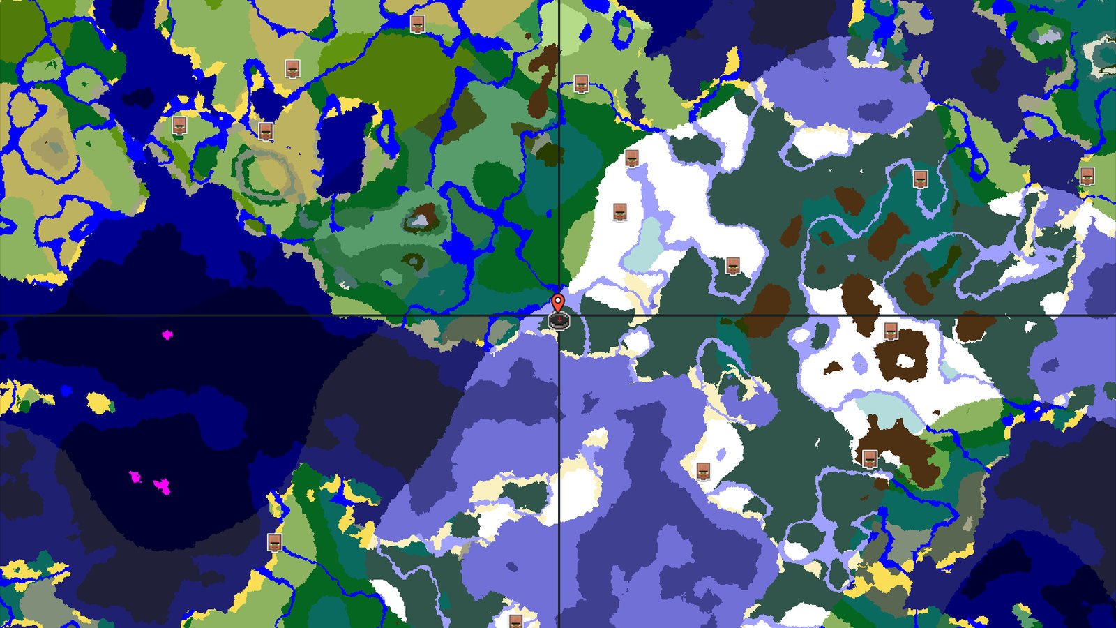 A Frozen Start with Nearby Mineshafts and Trail Ruins — Minecraft seed preview