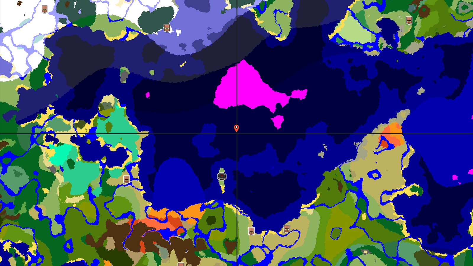 Mushroom Fields Island with Far-Off Jungle Temple — Minecraft seed preview