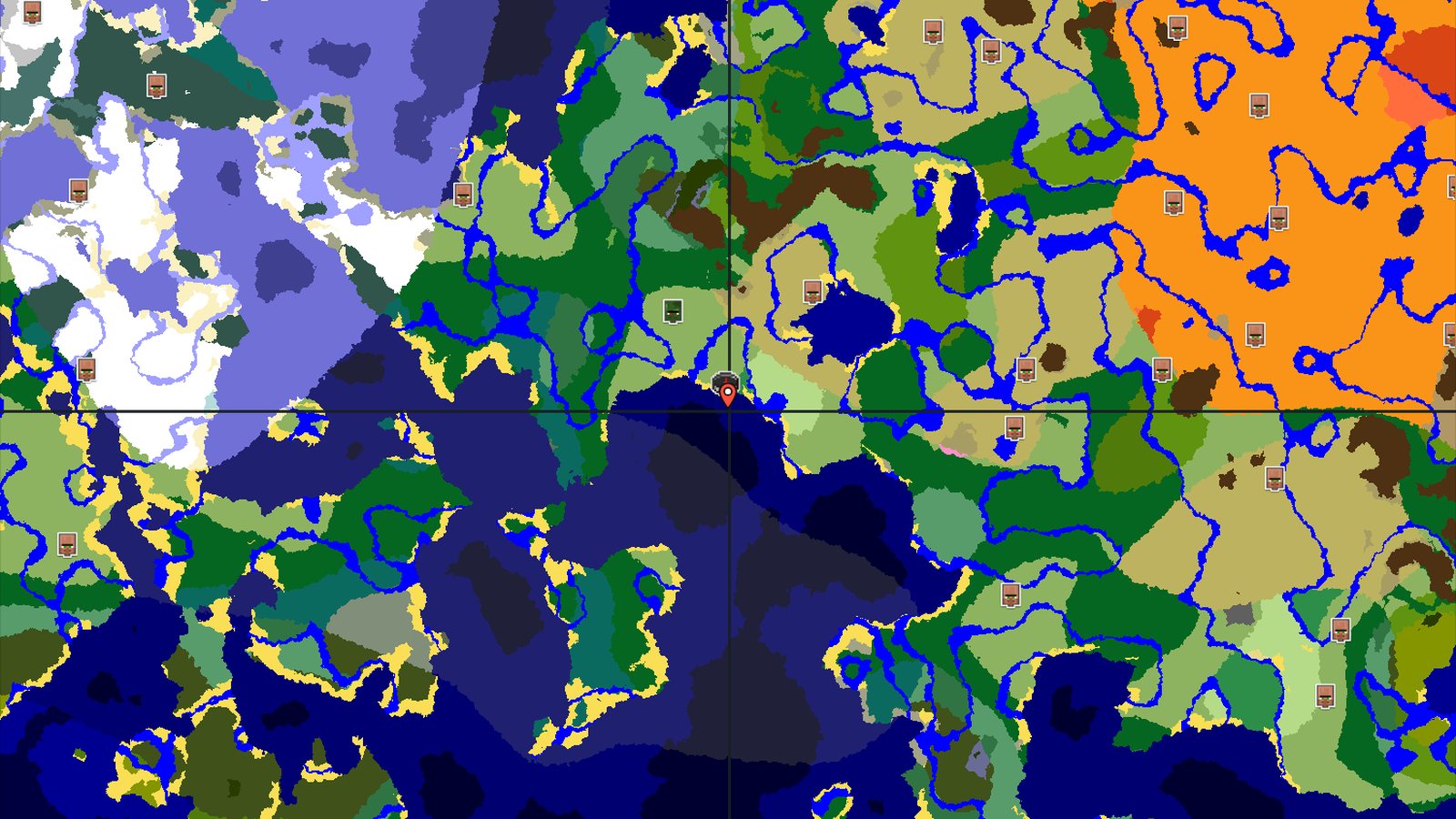 Spawn Near a Forest and Several Ocean Biomes — Minecraft seed preview