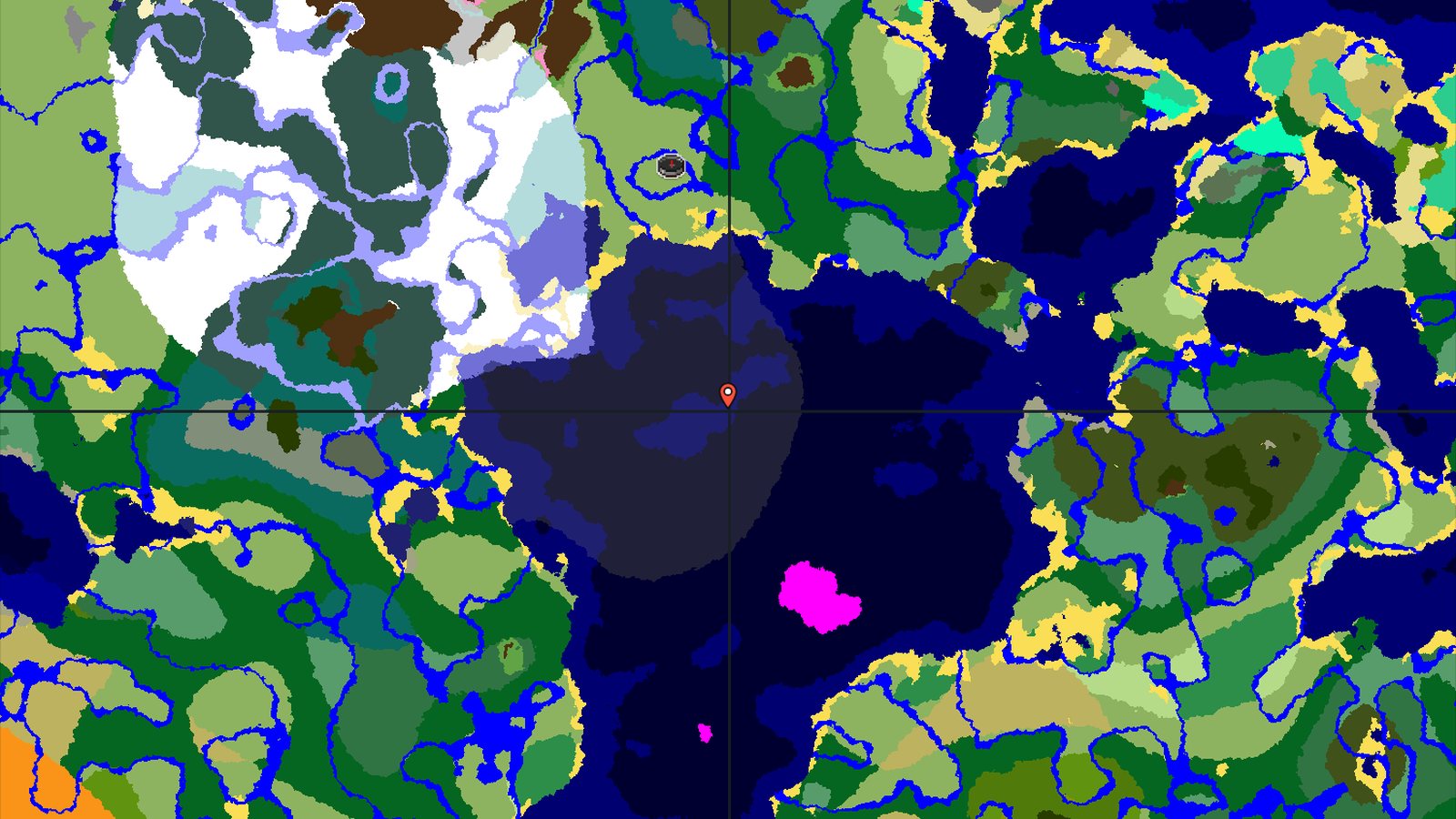 Mushroom Fields and Jungles Near a Badlands Spawn — Minecraft seed preview