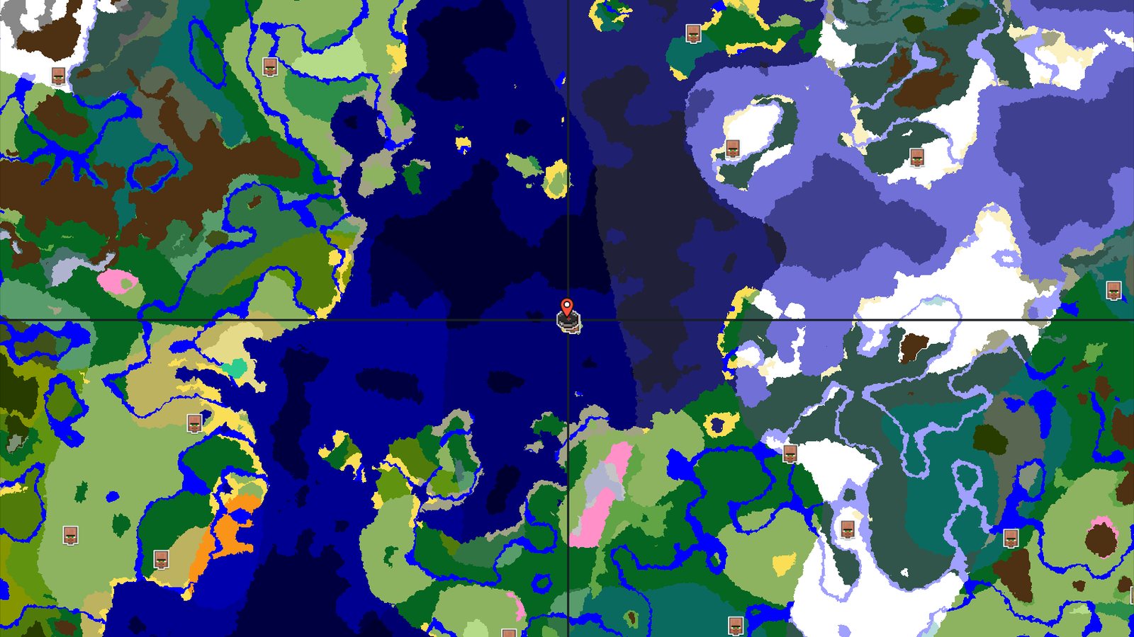 Island Start with Village and Buried Treasure Nearby — Minecraft seed preview