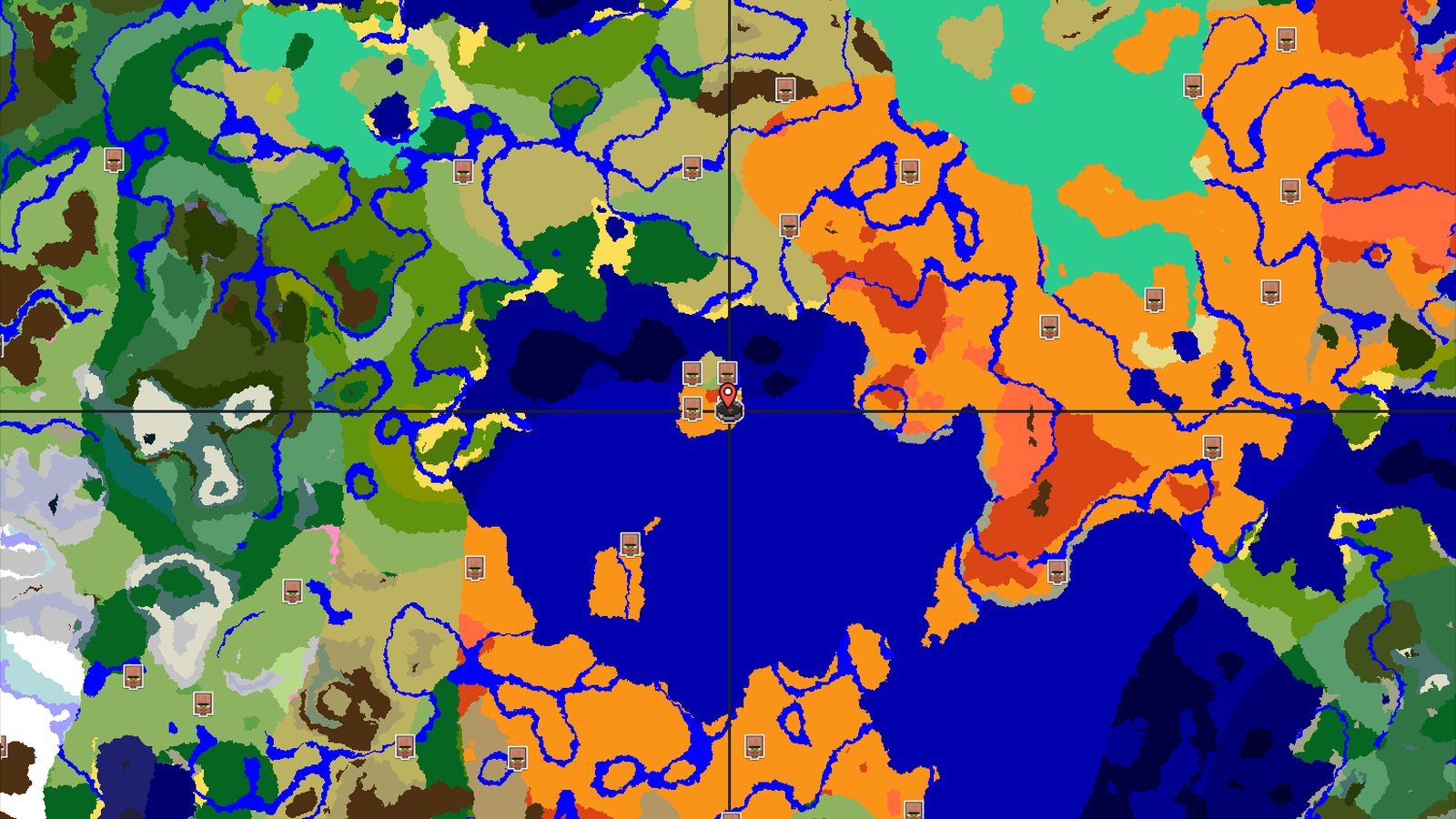 Desert Island Start with a Nearby Village — Minecraft seed preview