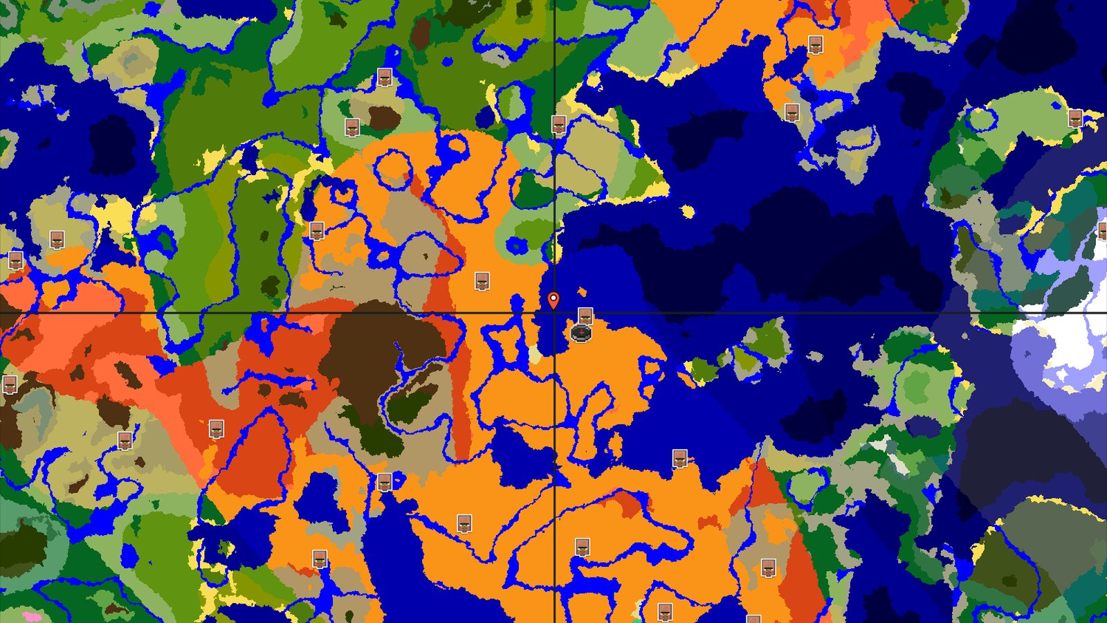 Desert Spawn with Nearby Pyramid and Village — Minecraft seed preview