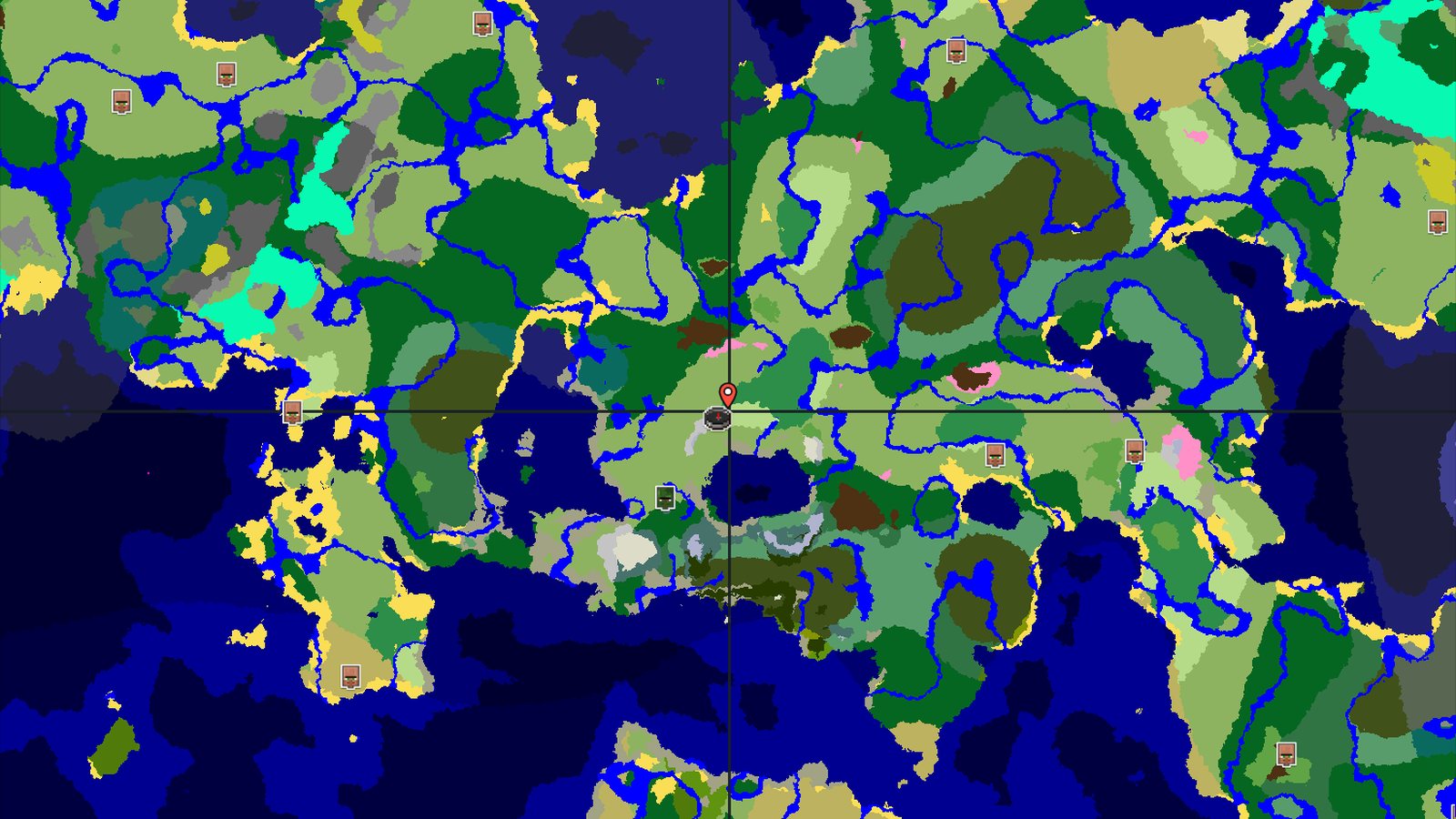 Pillager Outpost and Snowy Peaks Near Spawn — Minecraft seed preview