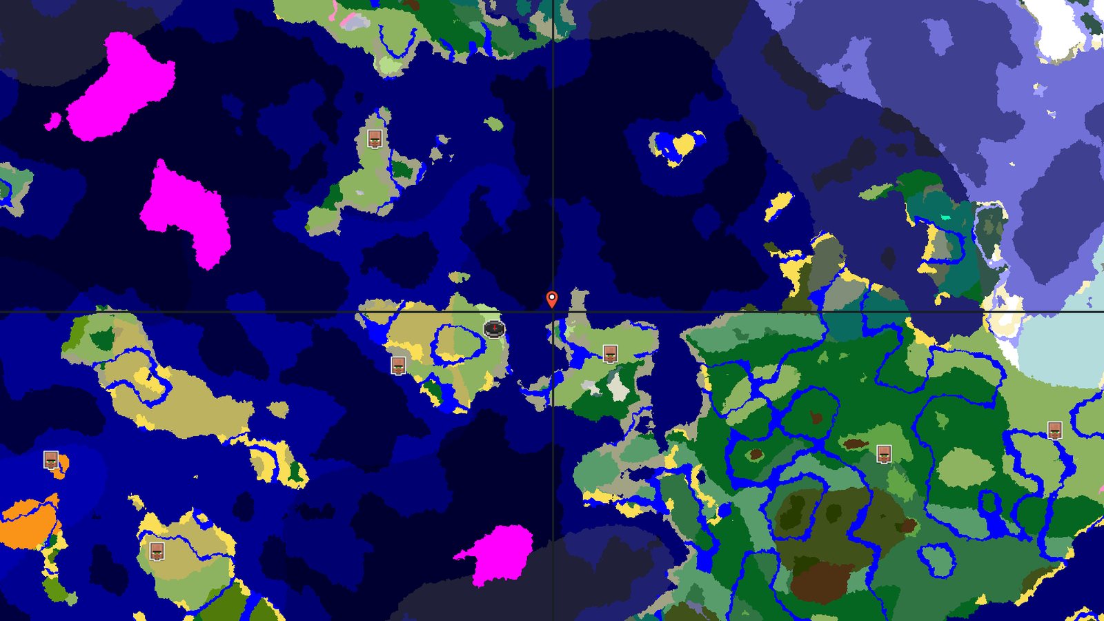 Plains Island With Two Villages — Minecraft seed preview