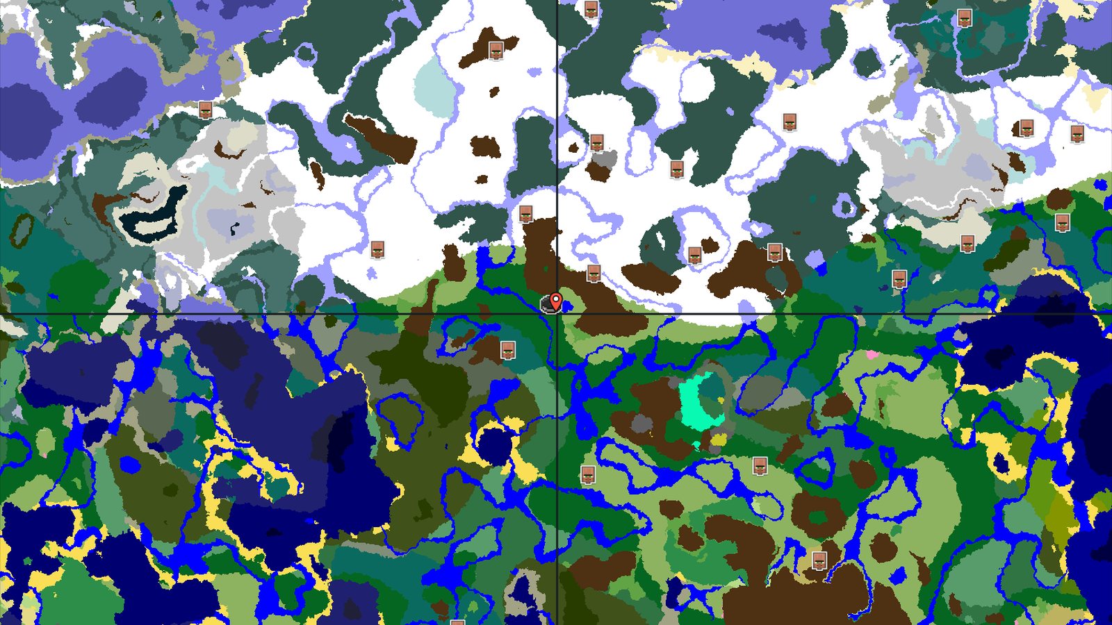 Forest Spawn with Nearby Village and Cold Biomes — Minecraft seed preview
