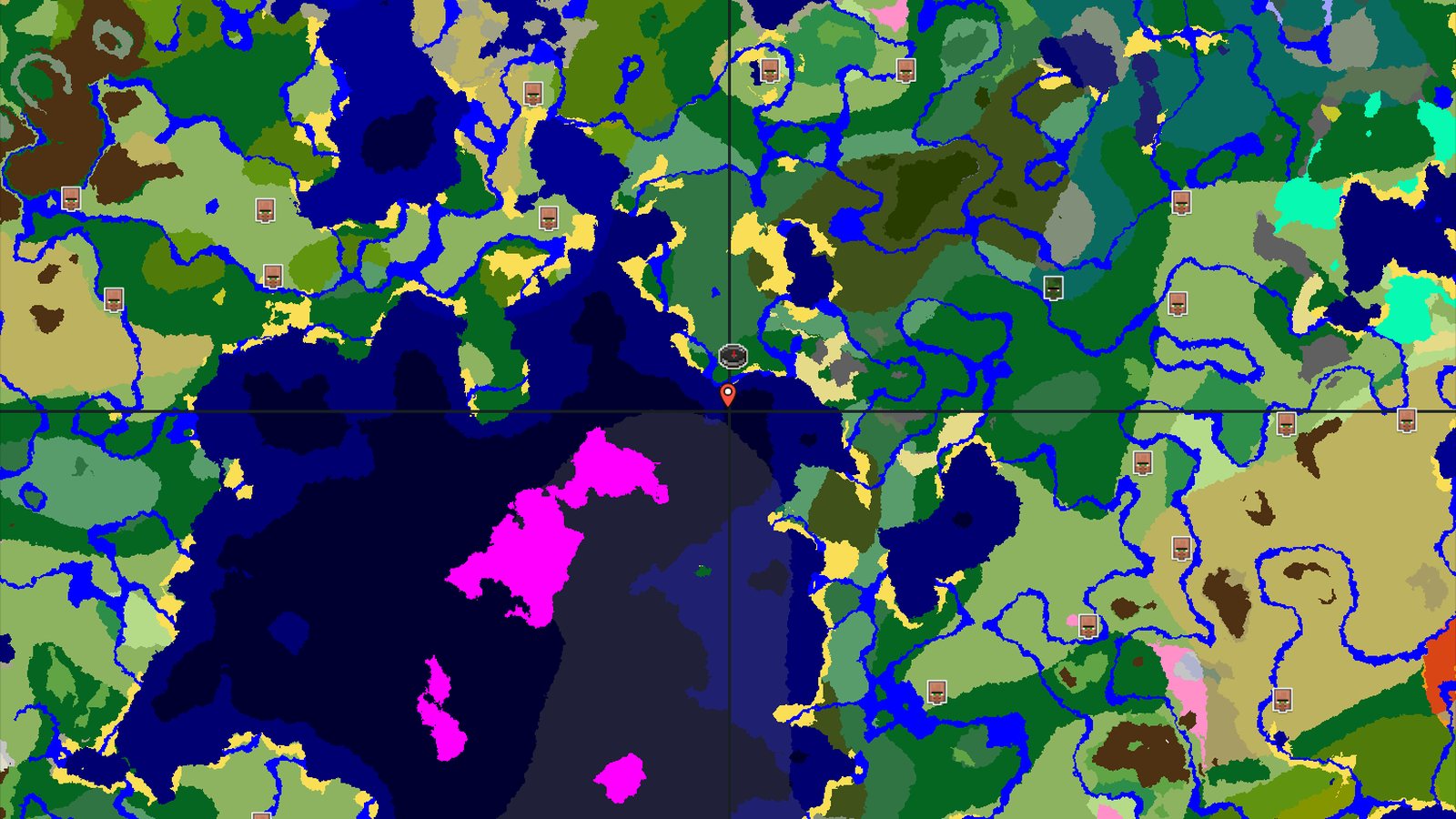 Spawn in a Forest with a Mushroom Fields Island Nearby — Minecraft seed preview