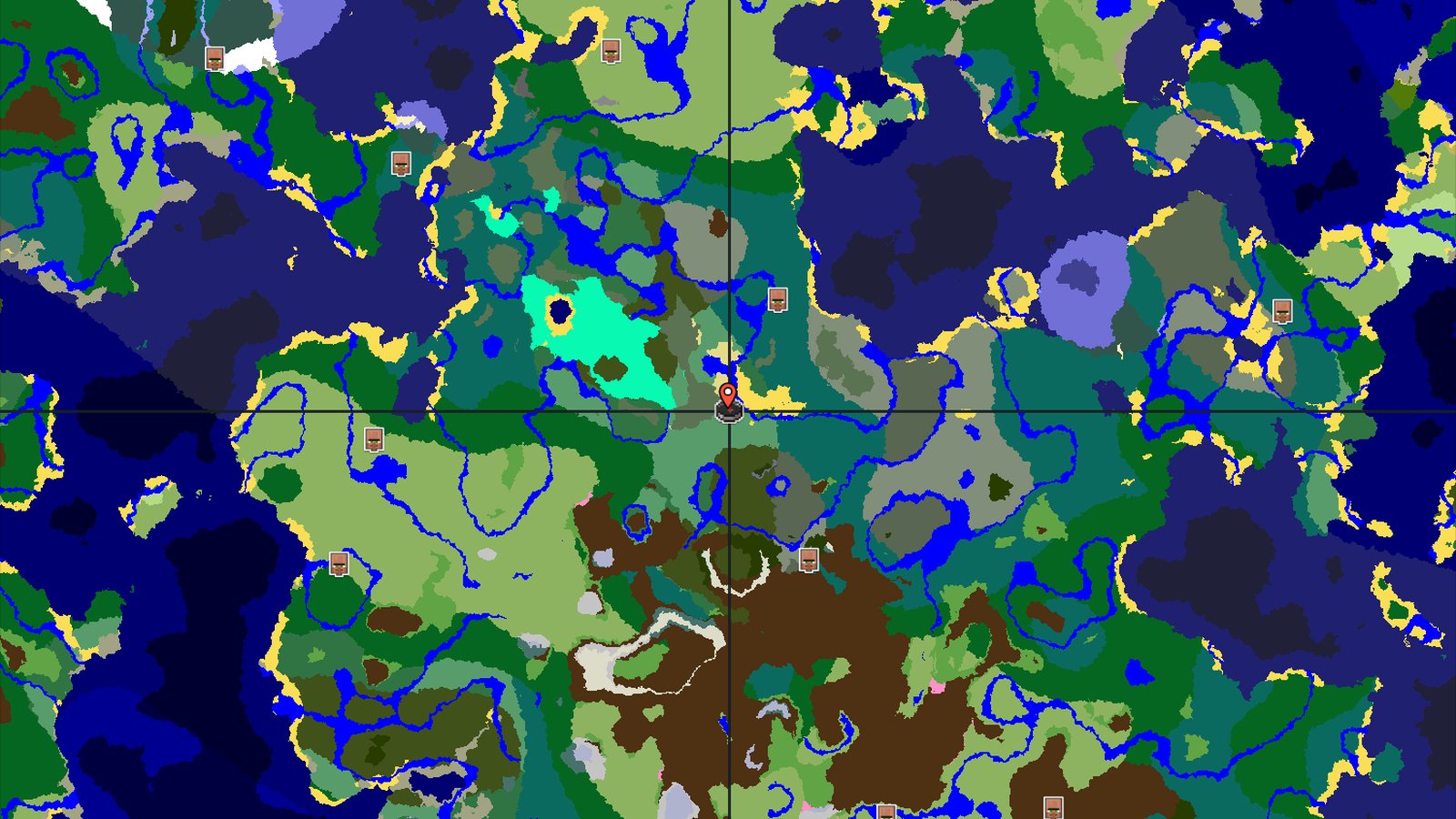 Woodland Mansion with Taiga and Dark Forests — Minecraft seed preview