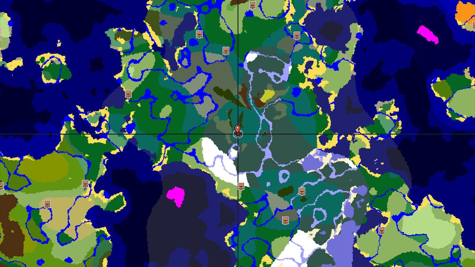 Windswept Forest and Snowy Taiga Mountain Base — Minecraft seed preview