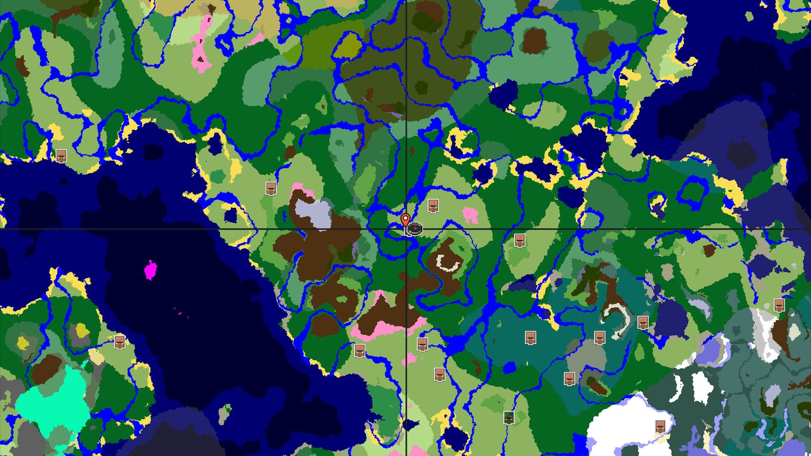 Abandoned Village and Nearby Cherry Grove — Minecraft seed preview