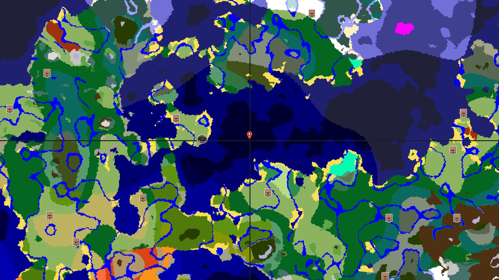 Village Island with Ocean Ruins — Minecraft seed preview