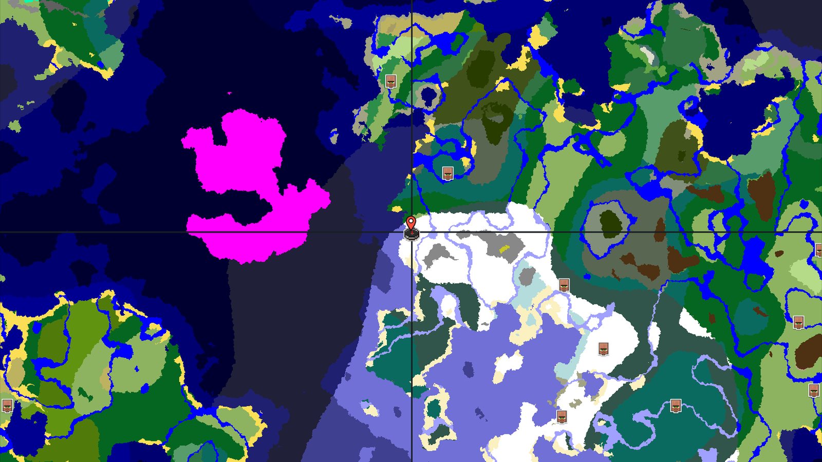 Frozen Ocean with a Nearby Ocean Monument — Minecraft seed preview