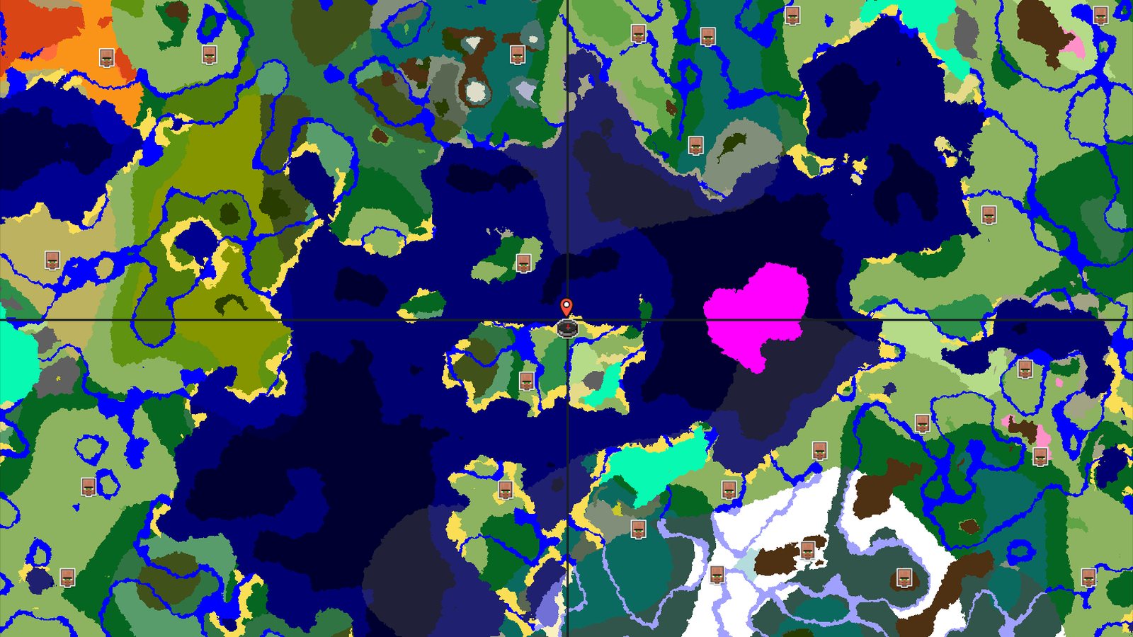 Flower Forest Island with a Village — Minecraft seed preview