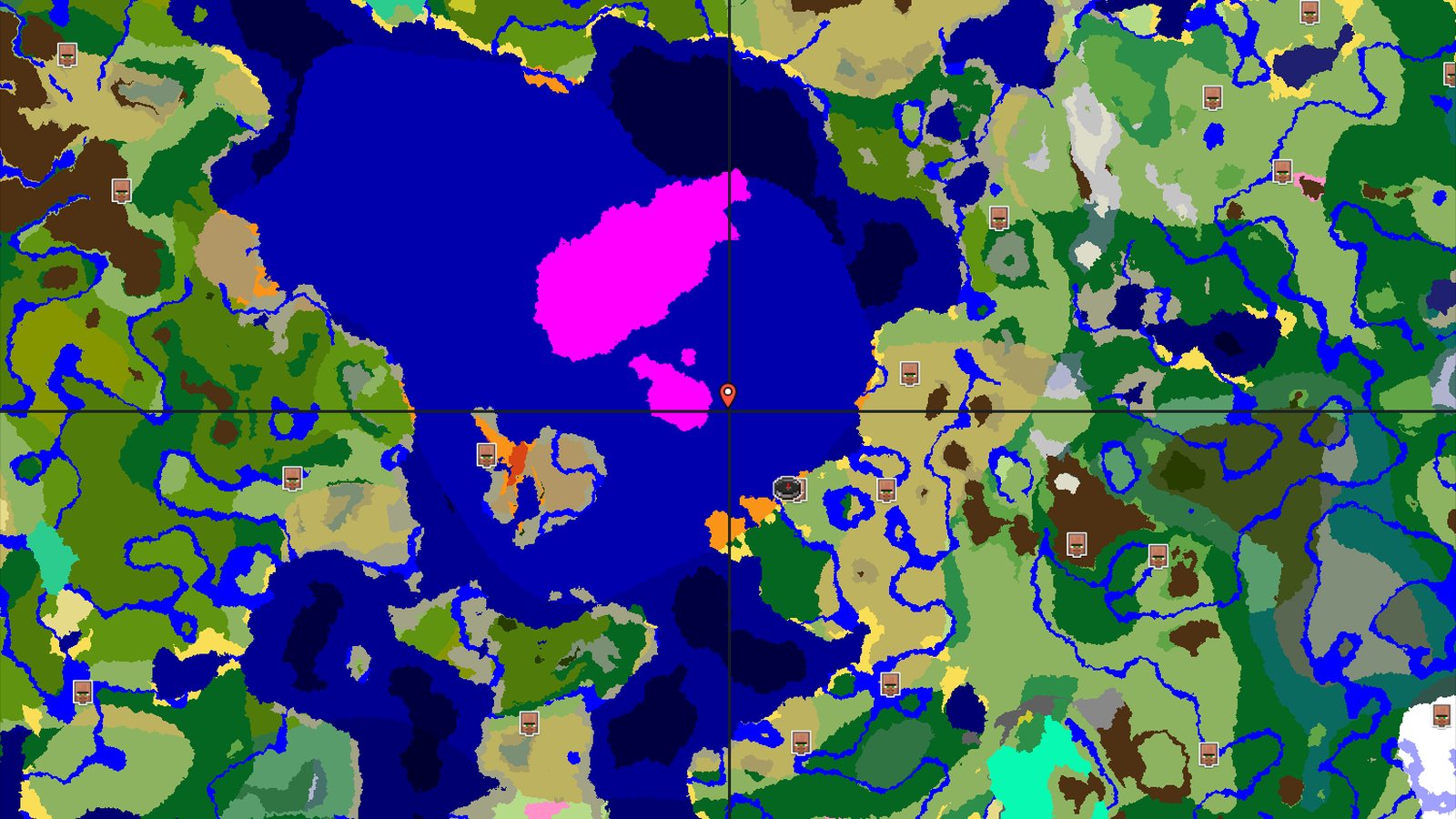 Spawn Near a Village and Mushroom Fields — Minecraft seed preview