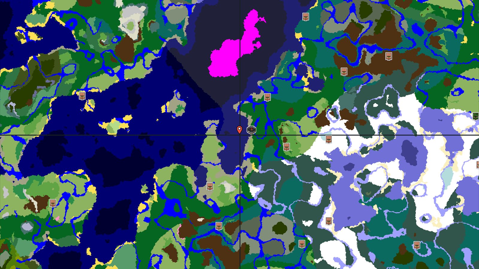 Forest Spawn with Nearby Cold Ocean and Taiga — Minecraft seed preview