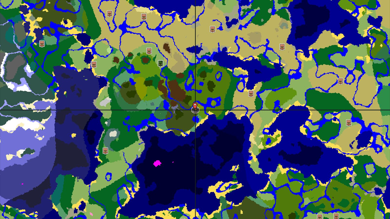 Bamboo Jungle Spawn with Nearby Dark Forest — Minecraft seed preview