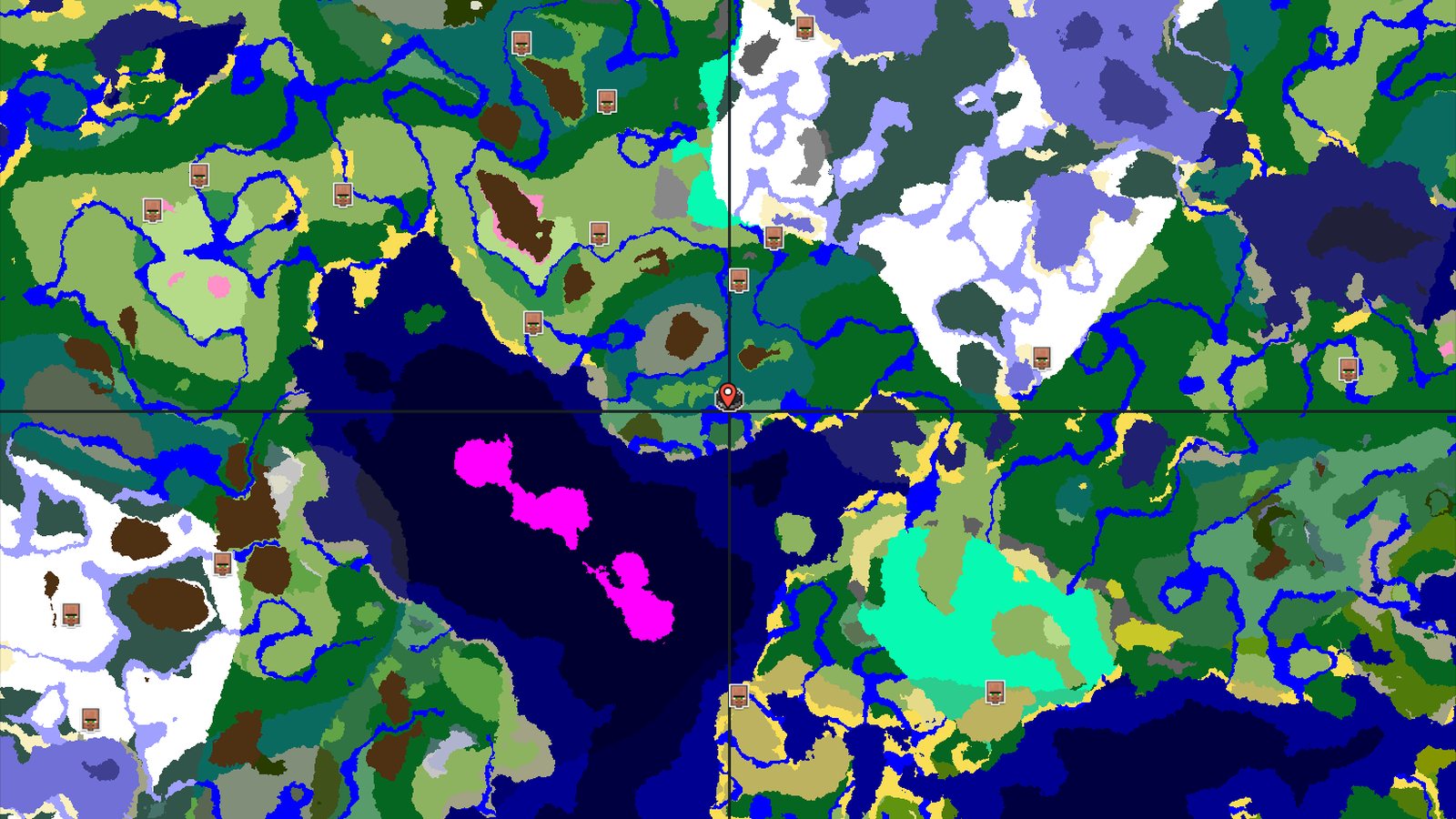 Taiga Spawn with Distant Mushroom Fields — Minecraft seed preview