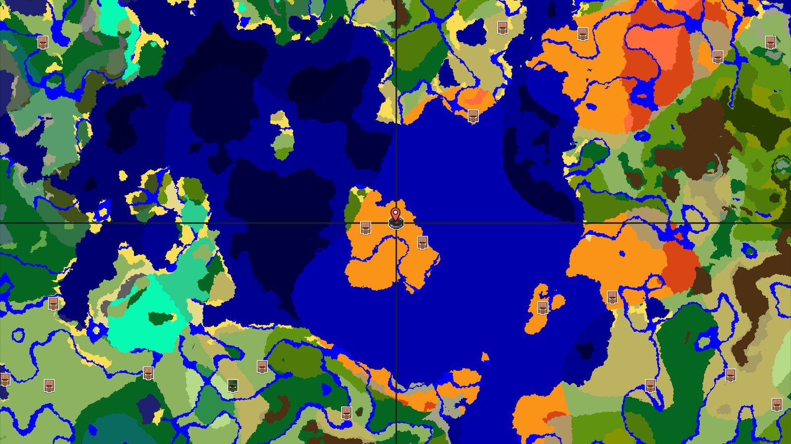 Desert Island with Nearby Village and Lush Caves — Minecraft seed preview