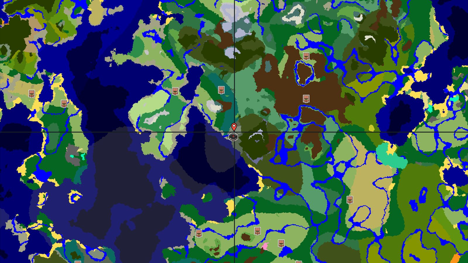 Spawn in Taiga, a Pale Garden nearby, plus mountains and sea — Minecraft seed preview