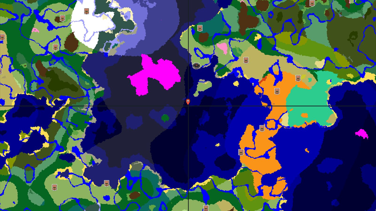Mushroom Fields Near Spawn, with Many Ocean Structures — Minecraft seed preview