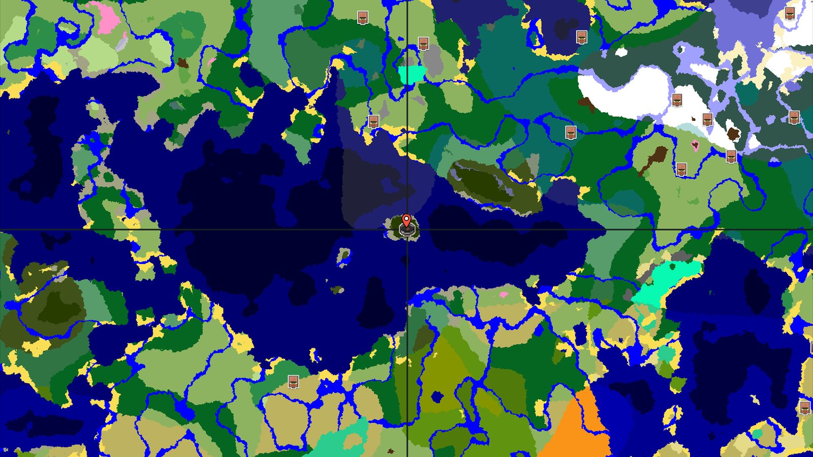 Dark Forest Island Spawn with Distant Jungles — Minecraft seed preview