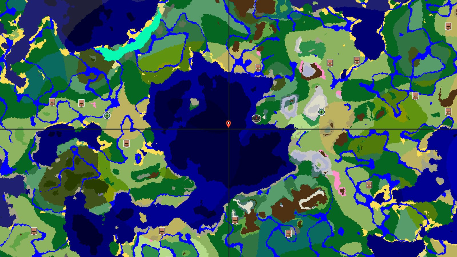 Forest Spawn Near Ocean Monument and Trial Chambers — Minecraft seed preview