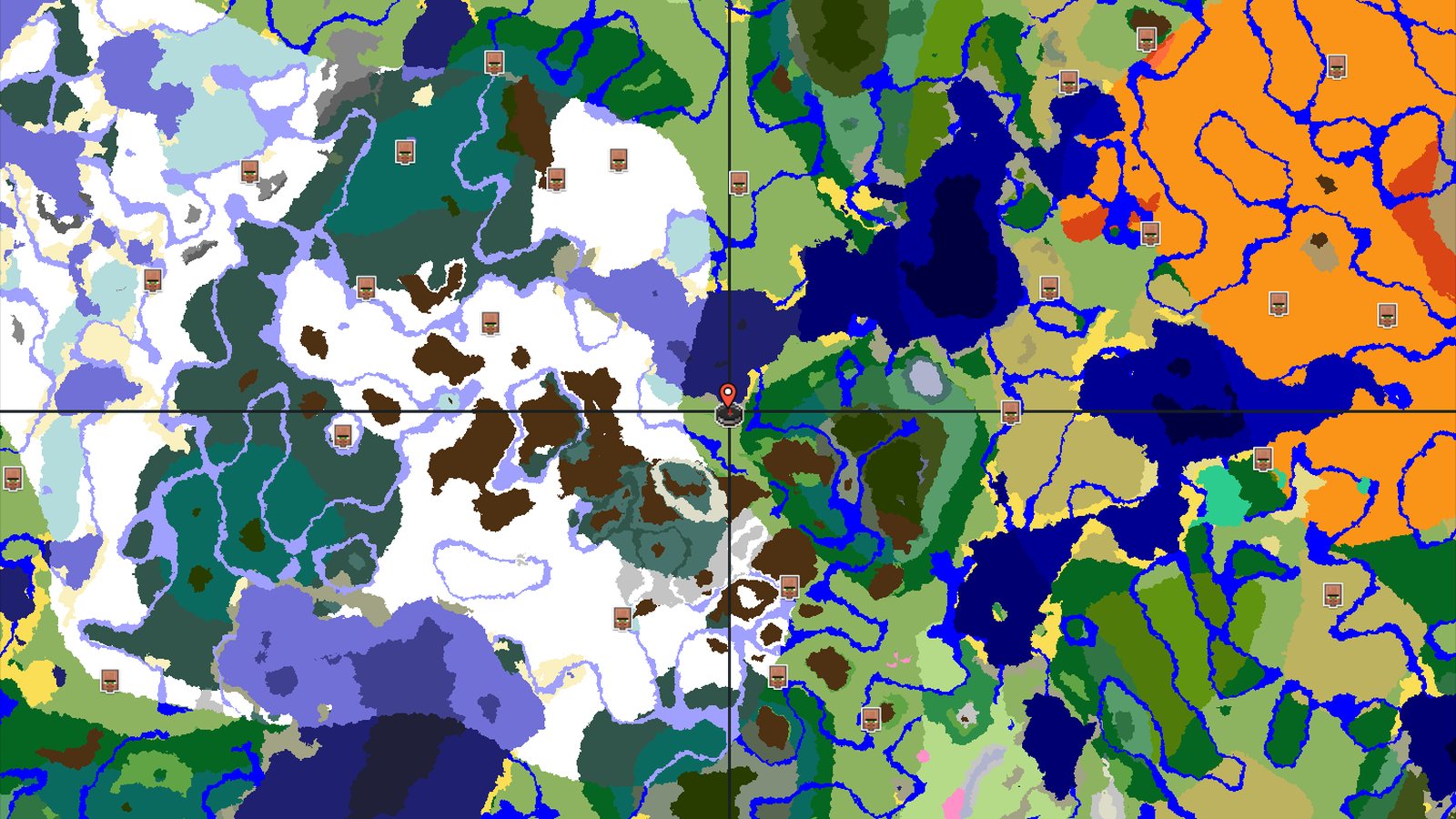 Spawn Near a Ruined Portal and Snowy Peaks — Minecraft seed preview