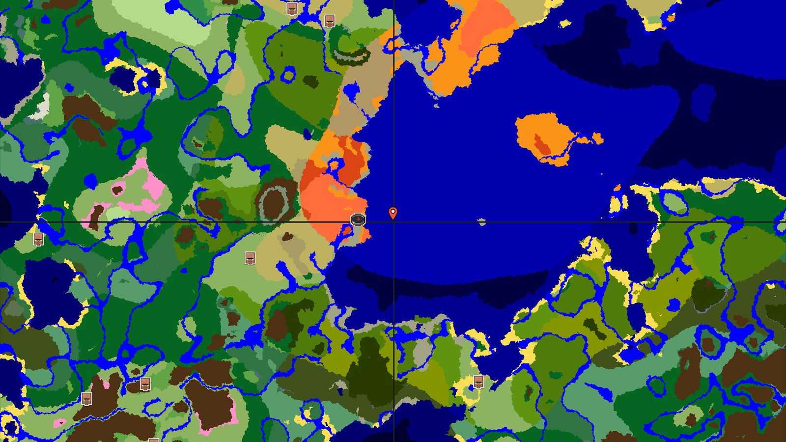 Eroded Badlands Spawn with Close Structures — Minecraft seed preview