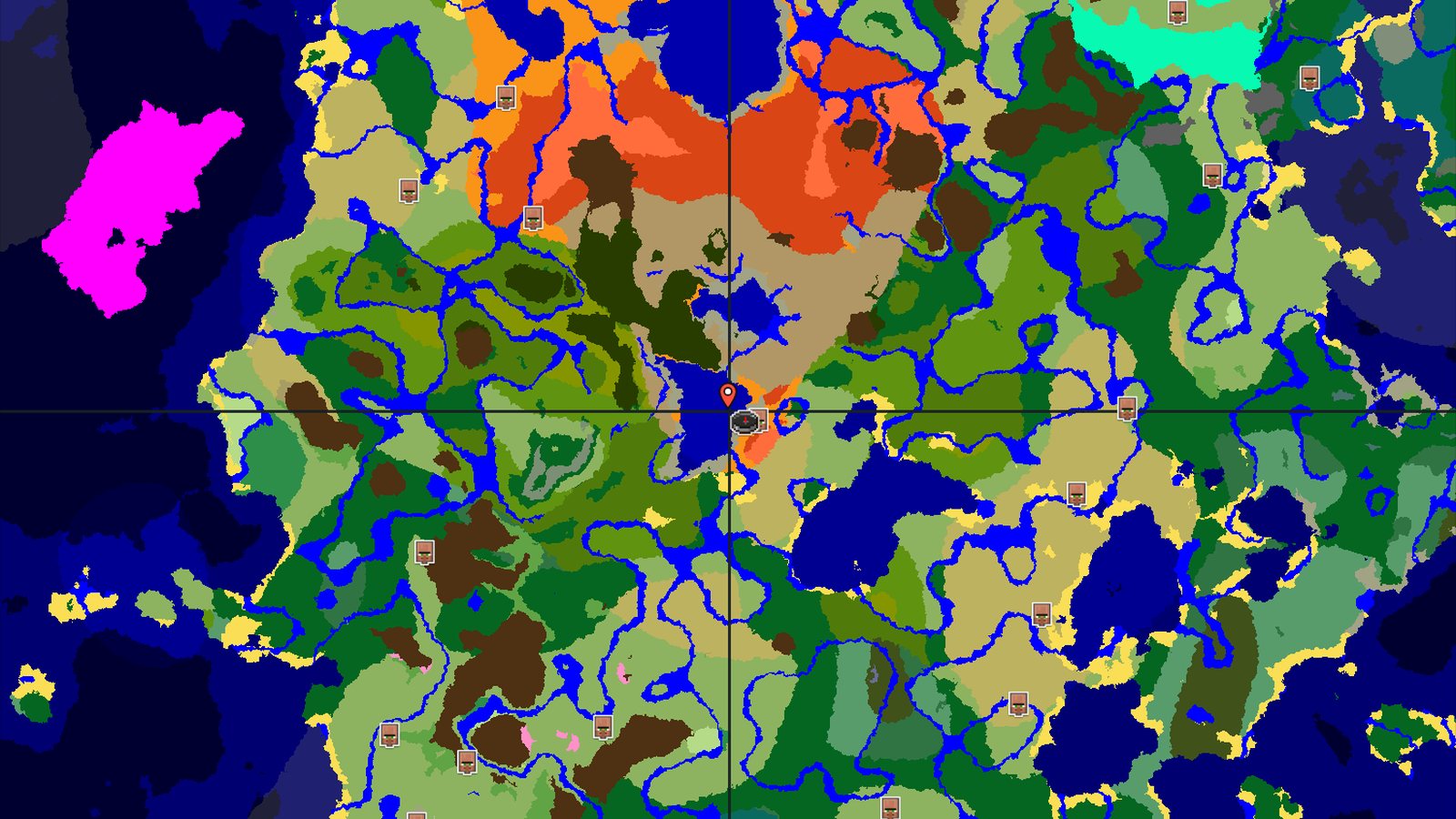 Desert Spawn with Nearby Badlands and a Village — Minecraft seed preview