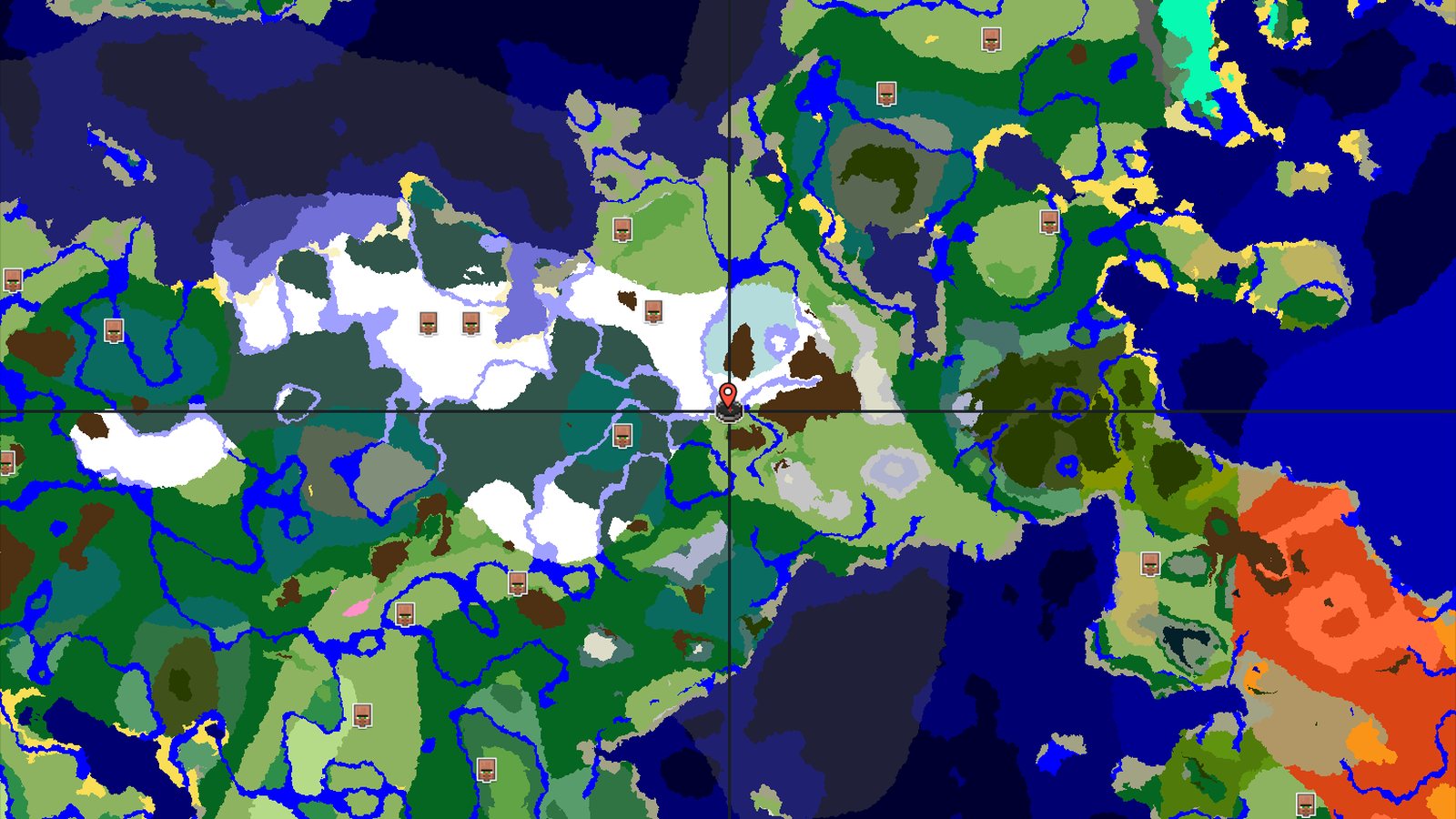 Ice Spikes and Pillager Outpost Near Snowy Spawn — Minecraft seed preview
