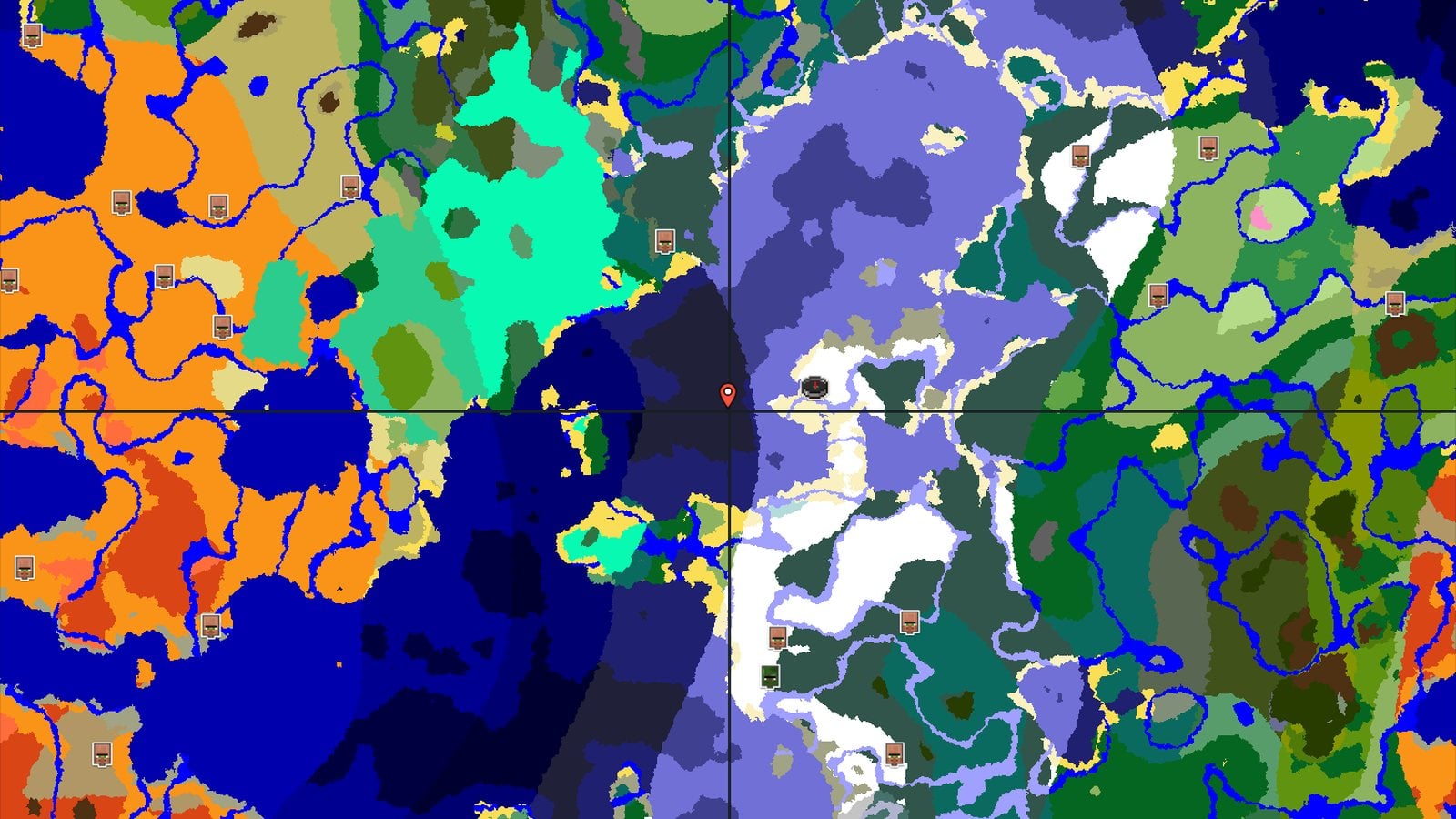 Frozen Ocean Spawn with Nearby Trial Chambers — Minecraft seed preview